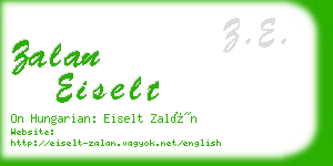 zalan eiselt business card